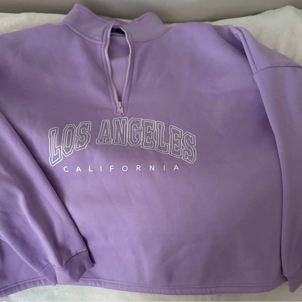 Purple Los Angeles Quarter-Zip Sweatshirt